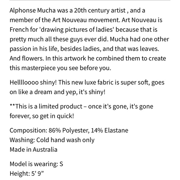 BLACK MILK LIMITED ALPHONSE MUSHA PRINT LEGGINGS - Picture 4 of 11